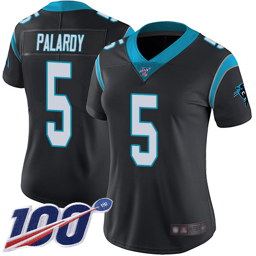 Carolina Panthers Limited Black Women Michael Palardy Home Jersey NFL Football 5 100th Season Vapor Untouchable